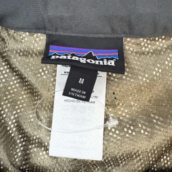 Patagonia Snowshot Pants Mens Medium Beige Ski Snowboard H2NO Recco Waterproof